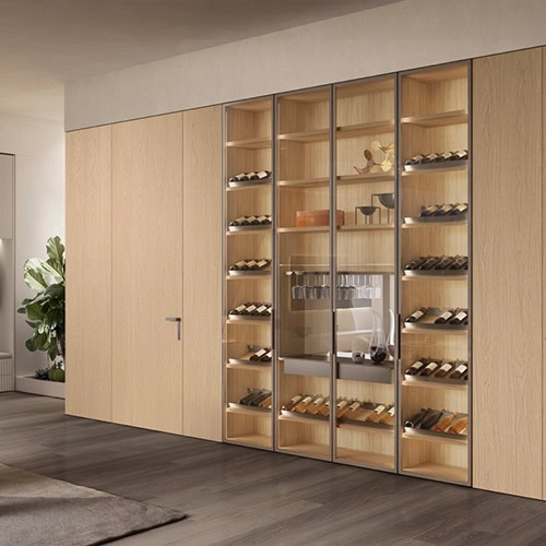 Perfect for both display and storage, this wall unit combines functionality and sophistication for a seamless wine storage experience.