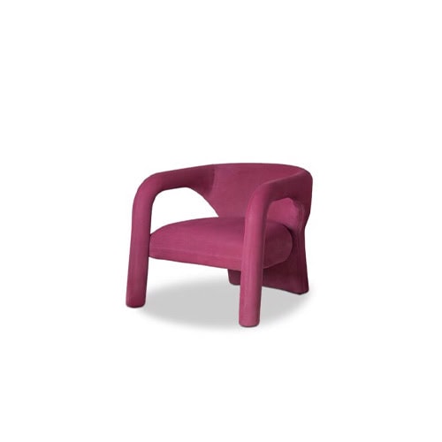 This vivid pink armchair showcases fluid lines and a plush seat, blending elegance with a sculptural presence. Designed for visual impact and relaxation, it’s a refined accent piece for sophisticated contemporary spaces.